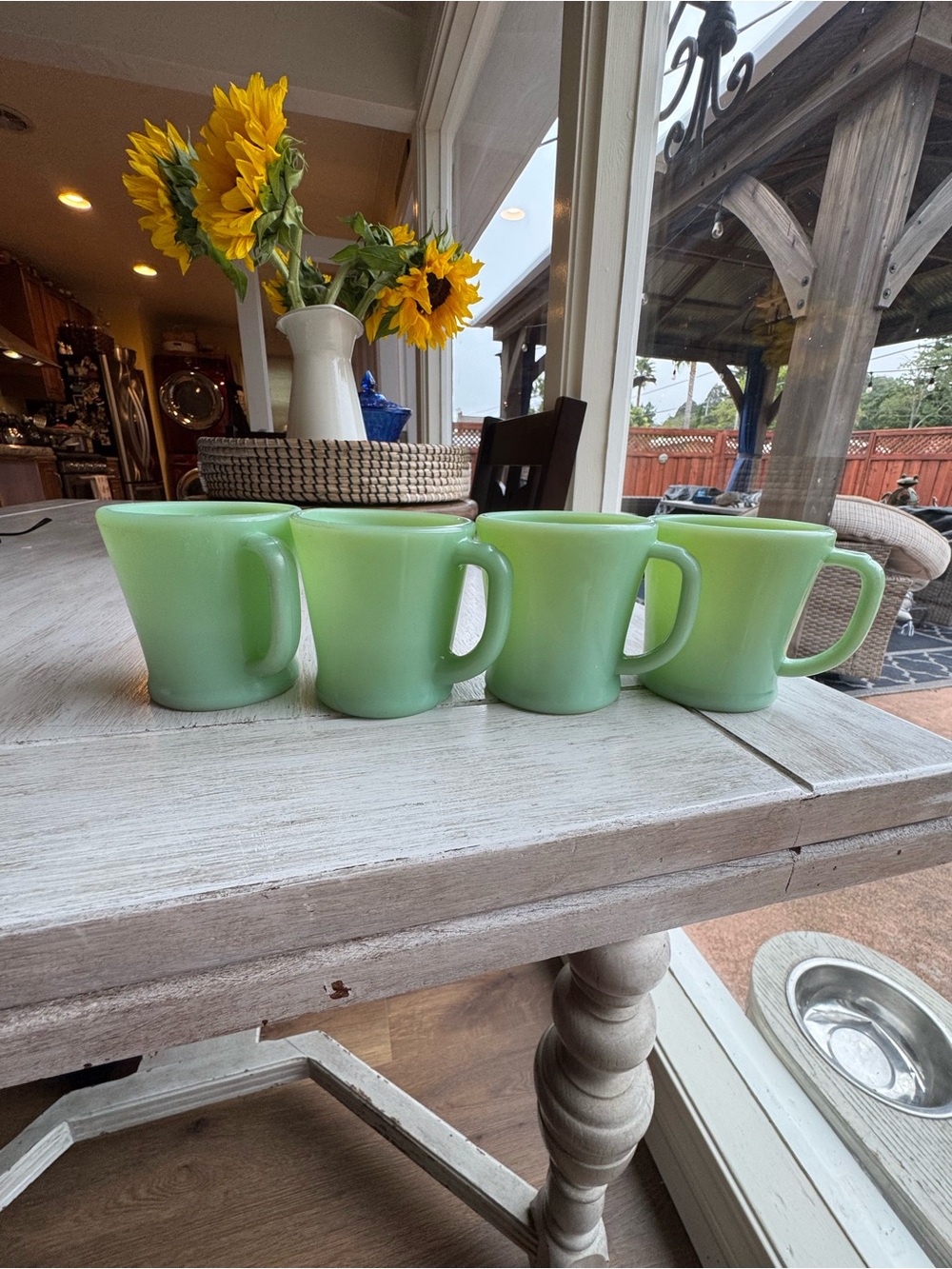 Fire King Jadeite Green Coffee Mugs - Set of 4
